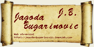 Jagoda Bugarinović vizit kartica